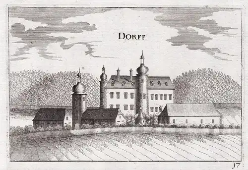 Dorff - Dorf an der Enns Haidershofen Kupferstich antique print