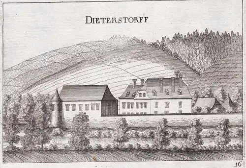 Dieterstorff - Dietersdorf Sieghartskirchen Tulln Kupferstich antique print