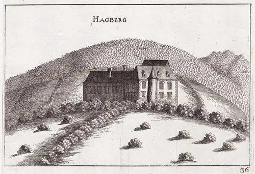 Hagberg - Hagberg Mank Niederösterreich Kupferstich antique print