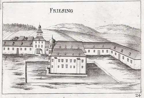 Friesing - Friesing St. Pölten Niederösterreich Kupferstich antique print