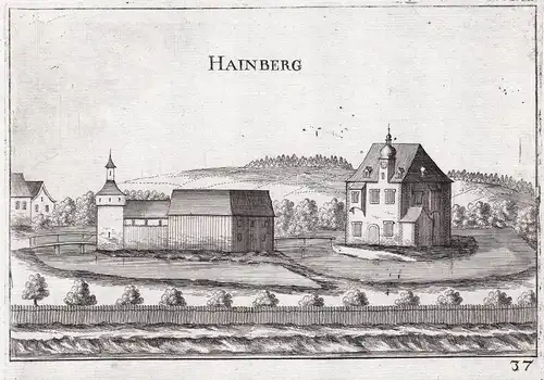 Hainberg - Hainberg Mank Melk Niederösterreich Kupferstich antique print