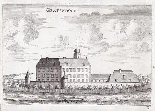 Grafendorff - Schloss Neutenstein Untergrafendorf Kupferstich antique print