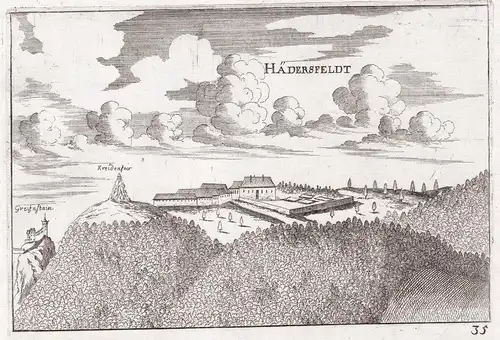 Hädersfeldt - Hadersfeld St. Andrä-Wördern Kupferstich antique print