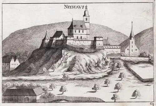 Neyhaus - Neuhaus Weissenbach an der Triesting Kupferstich antique print