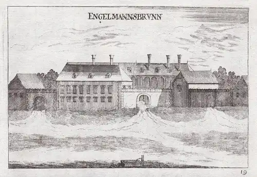 Engelmannsbrunn - Engelmannsbrunn Wagram Österreich Kupferstich antique print