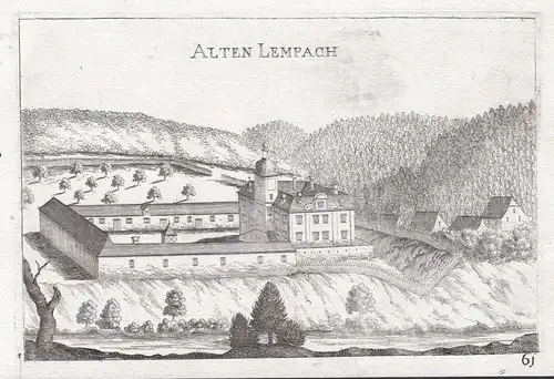 Alten Lempach - Altlengbach Ansicht Sankt Pölten-Land Kupferstich antique print