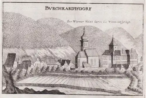 Burchkardtsdorf - Purkersdorf St. Pölten Niederösterreich Kupferstich antique print