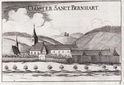Closter Sanct Bernhart - Stift St. Bernhard St. Bernhard-Frauenhofen Kupferstich antique print