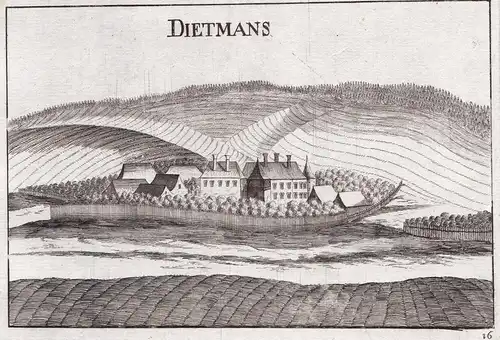 Dietmans - Dietmanns Waidhofen an der Thaya Kupferstich antique print