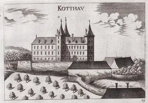 Kotthau - Kottaun Geras Niederösterreich Kupferstich antique print