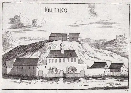 Felling - Felling bei Gföhl Niederösterreich Kupferstich antique print