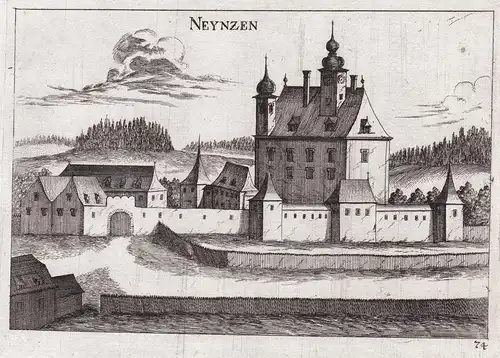 Neynzen - Neunzen Göpfritz an der Wild Zwettl Kupferstich antique print