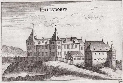 Pellendorff - Pellendorf Himberg Bruck an der Leitha Kupferstich antique print