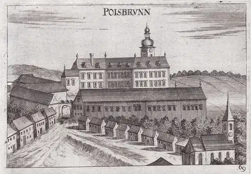 Poisbrunn - Poysbrunn Poysdorf Mistelbach Kupferstich antique print