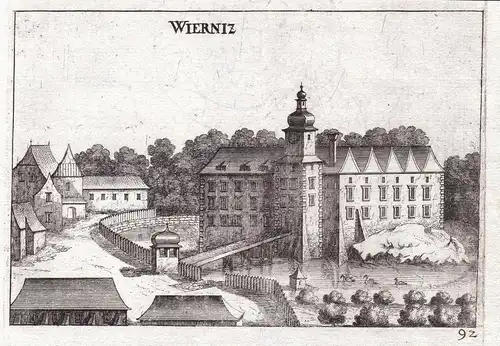 Wierniz - Würnitz Harmannsdorf Korneuburg Kupferstich antique print