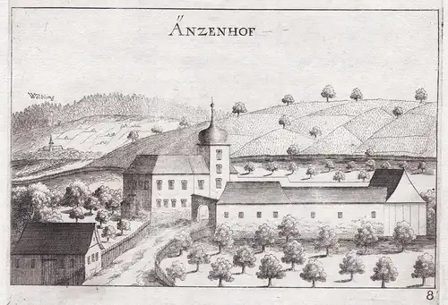 Änzenhof - Anzenhof Melk Niederösterreich Kupferstich antique print