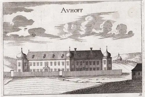 Auhoff - Schloss Auhof Blindenmarkt Melk Kupferstich antique print