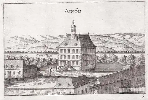 Ainöd - Einöd bei Herzogenburg Niederösterreich Kupferstich antique print