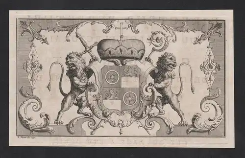 Wappen / coat of arms Heraldik heraldry Kupferstich engraving