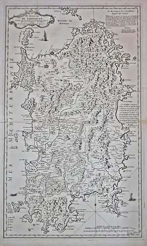 Le Royaume de Sardaigne. - Sardegna Sardinien Sardinia island Karte map