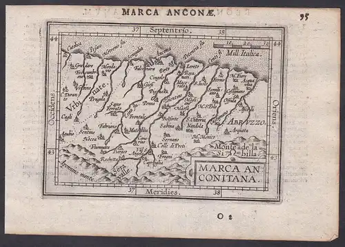 Marca Anconitana - Marche Ancona Italia Italy Italien Karte map carta incisione