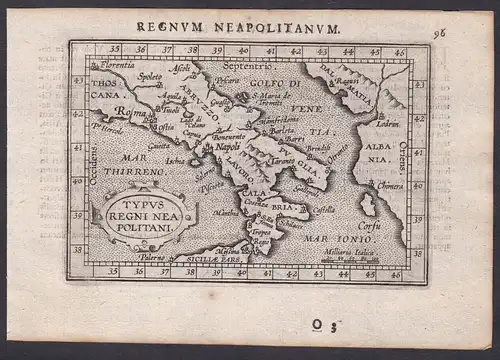 Typus Regni Neapolitani - Italia Napoli Calabria Campania Basilicata Italien Italy Puglia Karte map