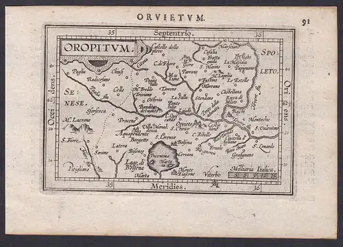 Oropitum - Orvieto Terni Umbria Italia Italy Italien Karte map