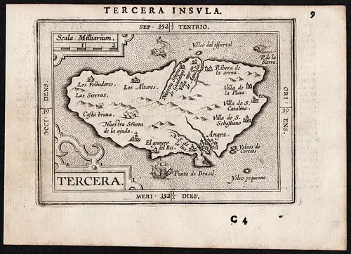 Tercera Insula - Terceira island Azores Portugal Insel Azoren Karte map