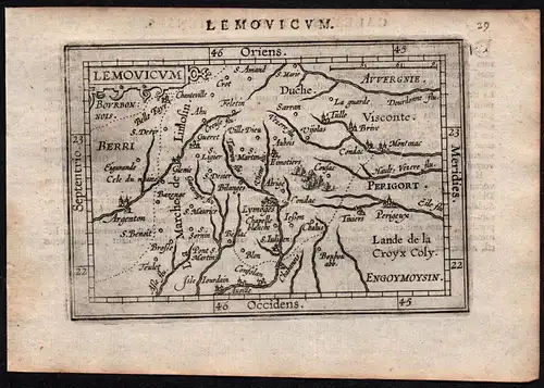 Lemouicum - Limousin Limoges Haute-Vienne Nouvelle Aquitaine France Frankreich Karte map carte