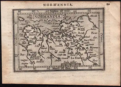 Normandia - Normandie Normandy France Frankreich Karte map carte
