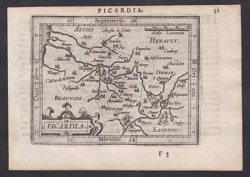 Picardia - Picardie Aisne Oise Somme France Frankreich Karte map carte
