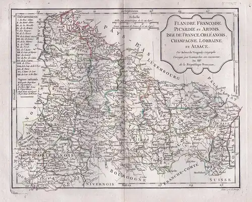 Flandre Francoise, Picardie et Artois, Isle de France, Orleanois, Champagne, Lorraine, et Alsace. - Picardie A