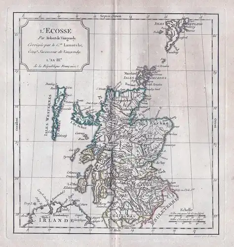 L'Ecosse. - Scotland Schottland Great Britain Karte map