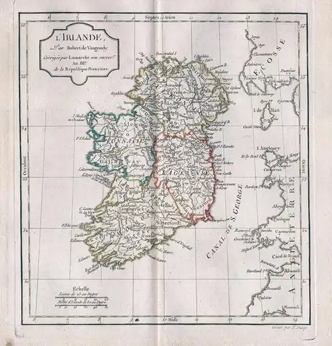 L'Irlande. - Ireland Irland island Karte map