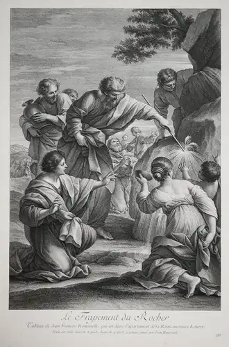 La Frapement du Rocher - Moses striking the rock Israelites Israel Judaica