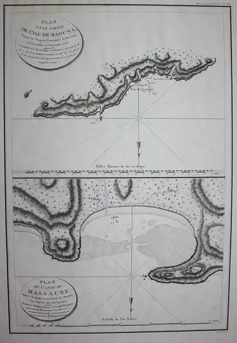 Plan d'une Partie d'Ile de Maouna, vue par les Fregates Francaises la Boussole et l'Astrolabe en Decembre 1787