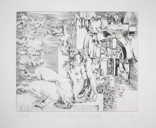 L'Addolorate squadre - Berlin Radierung etching signiert signed