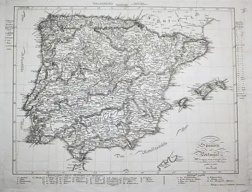 Spanien und Portugal - Espana Spain Spanien Portugal Mallorca Karte map