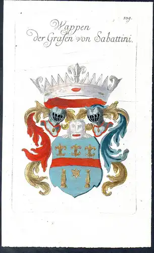 Wappen der Grafen von Sabattini - Wappen coat of arms Adel Heraldik heraldry