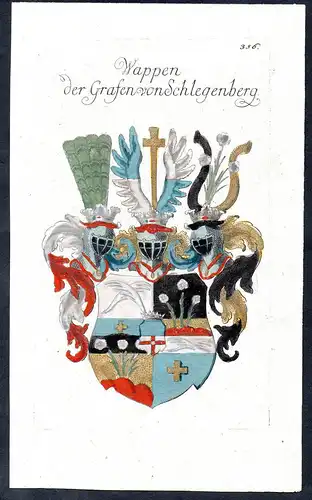 Wappen der Grafen von Schlegenberg -  Wappen coat of arms Adel Heraldik heraldry