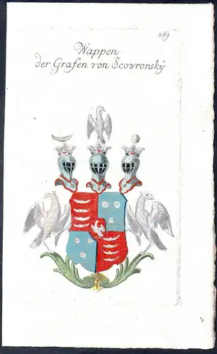 Wappen der Grafen von Scowronsky - Scowronski Wappen coat of arms Adel Heraldik heraldry