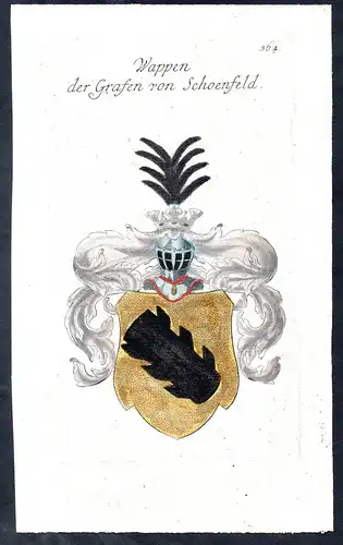 Wappen der Grafen von Schoenfeld -  Wappen coat of arms Adel Heraldik heraldry