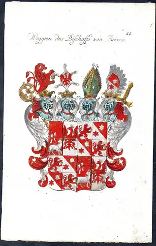 Wappen des Bischoffs von Brixen -  Wappen coat of arms Adel Heraldik heraldry
