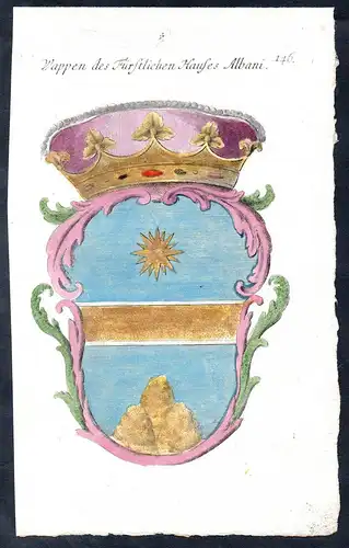 Wappen des Fürstlichen Hauses Albani -  Wappen coat of arms Adel Heraldik heraldry