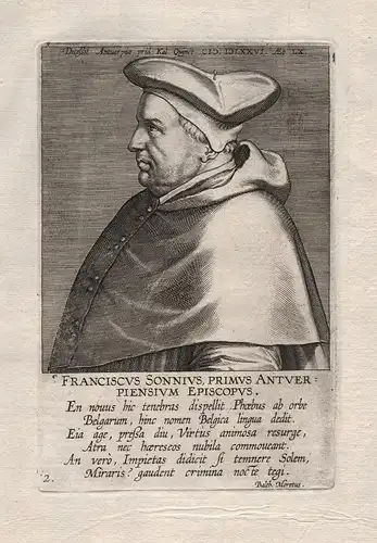 Franciscus Sonnius (1506 - 1576) / bishof of 's-Hertogenbosch Antwerp Antwerpen Portrait