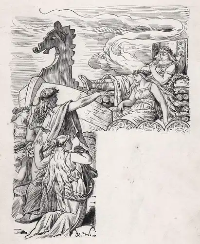 (Baldurs Tod) - Baldur Germanen Gott Tod Zeichnung drawing