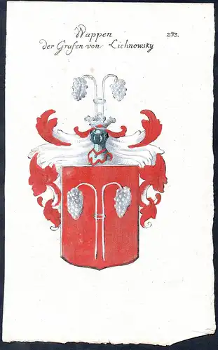 Wappen der Grafen von Lichnowsky - Wappen coat of arms Adel Heraldik heraldry