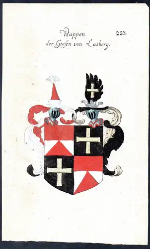 Wappen der Grafen von Lasberg -  Wappen coat of arms Adel Heraldik heraldry