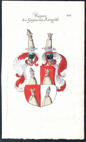 Wappen der Grafen von Königsfeld -  Wappen coat of arms Adel Heraldik heraldry