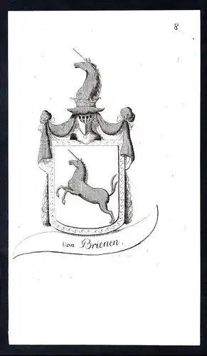 von Brienen- Adel Wappen coat of arms Kupferstich antique print